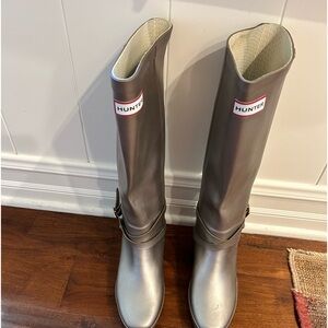 Bronze Hunter platform boots Size 8